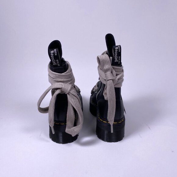 DR.MARTENS x RICK OWENS Black Leather 1460 Quad Pentagram Jumbo Lace Boots - Picture 5 of 10